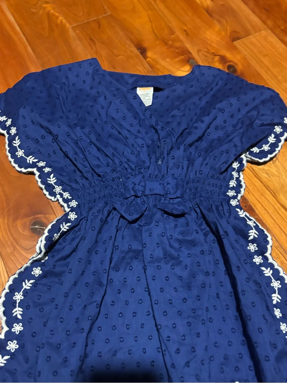 Gymboree Navy Eyelet Scallop Shell Lightweight Cover Up and Swimsuit